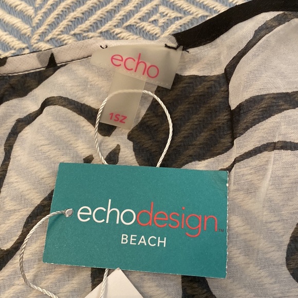 NWT ECHO Paradise Found Hawaiian Flower Butterfly Cover-Up - Picture 4 of 8